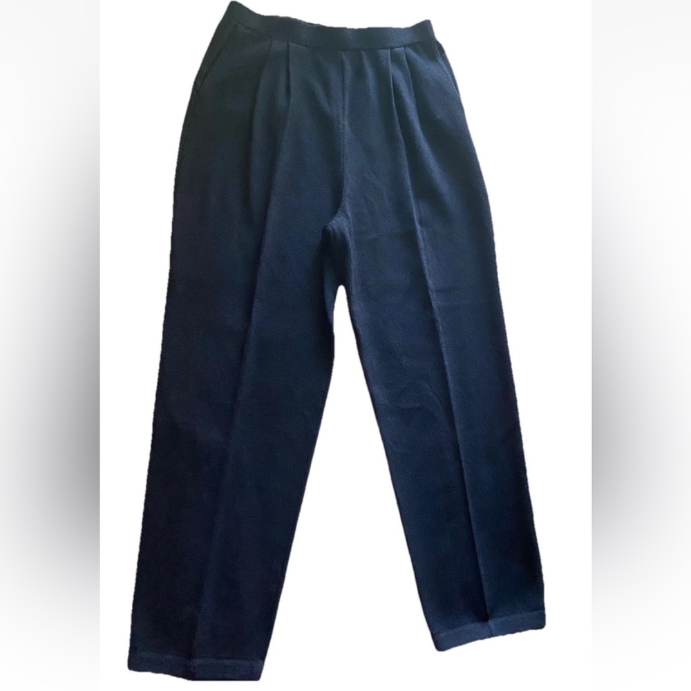 St. John Basic Black Straight Leg Santana knit Pants